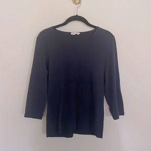 Kettlewell Colors Semi-scoop 3/4 sleeve, Navy, Large